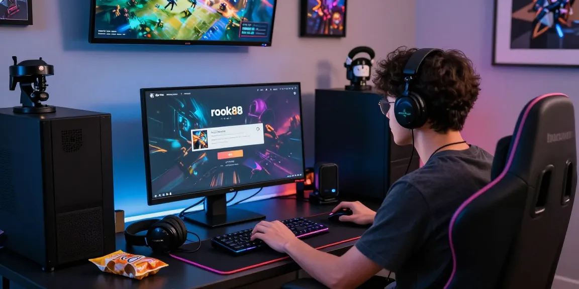 Experience seamless rokok88 login in a modern gaming workspace with vibrant visuals.