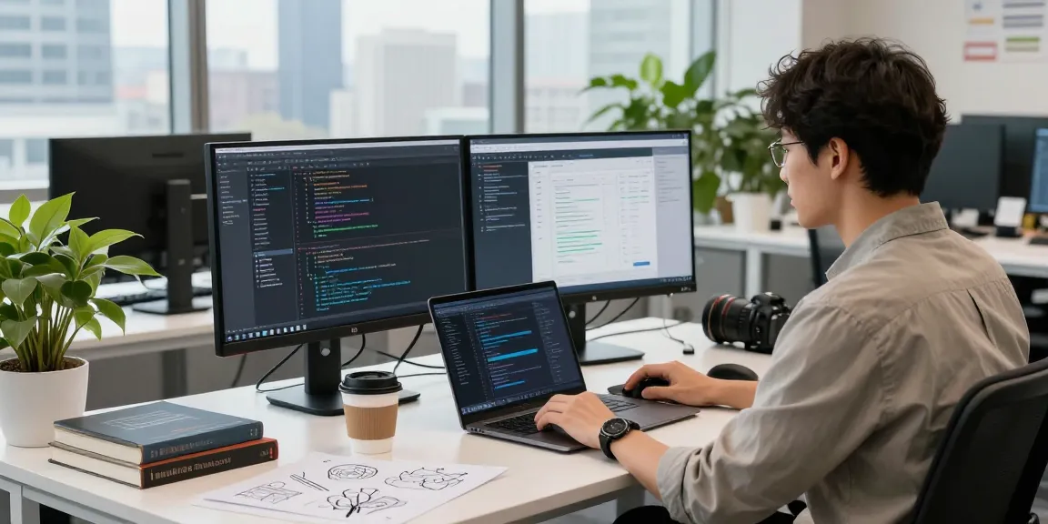 WPS Official Website work environment with professional coding setup and collaborative tools.