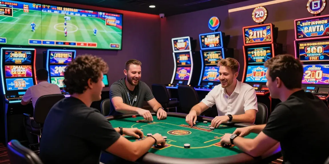 Engaging online gaming experience at https://xx88.se.net/ showcasing diverse players enjoying live sports betting and vibrant slot machines in a modern casino atmosphere.