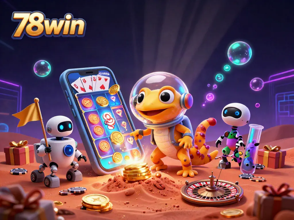Experience thrilling gameplay with 78win's vibrant casino adventure in a dynamic, richly detailed scene.