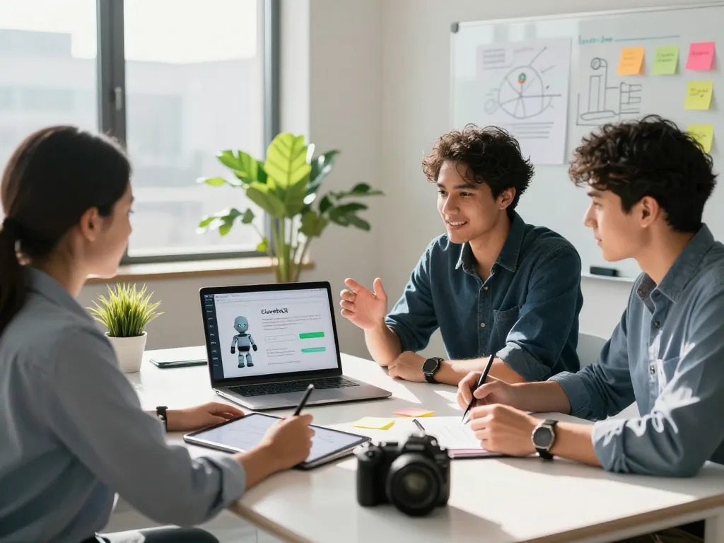 Team collaborating on Clawdbot AI integration in a modern office.
