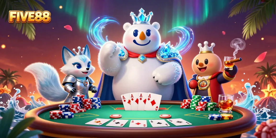 Experience thrilling gaming at FIVE88 with immersive poker action and vibrant casino ambiance.