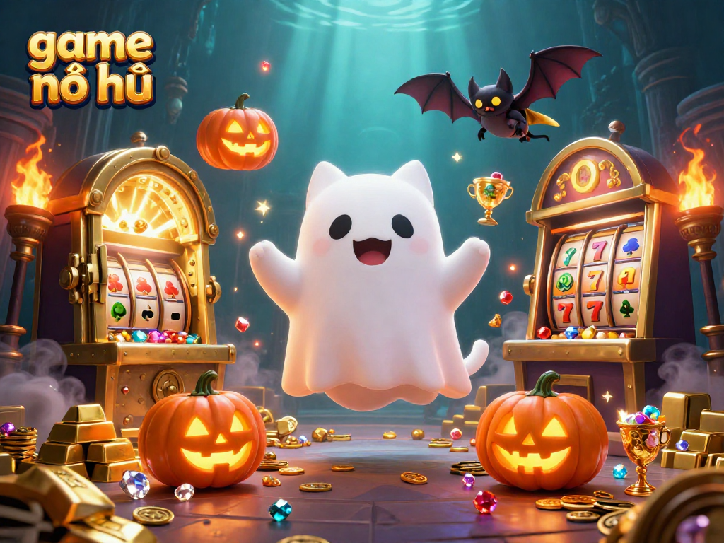 Experience thrills and jackpots with game nổ hũ in this vibrant 3D casino illustration.