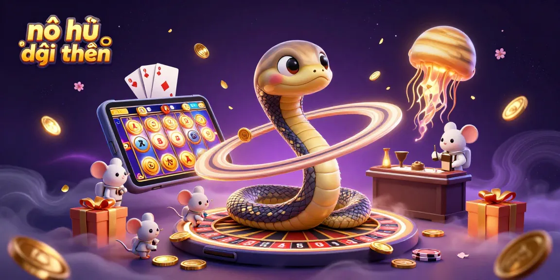 Experience the excitement of nổ hũ đổi thưởng with a vibrant 3D casino illustration showcasing lucky moments and dynamic gameplay.